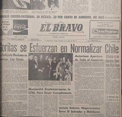 Periódico El Bravo del 16 de septiembre de 1973